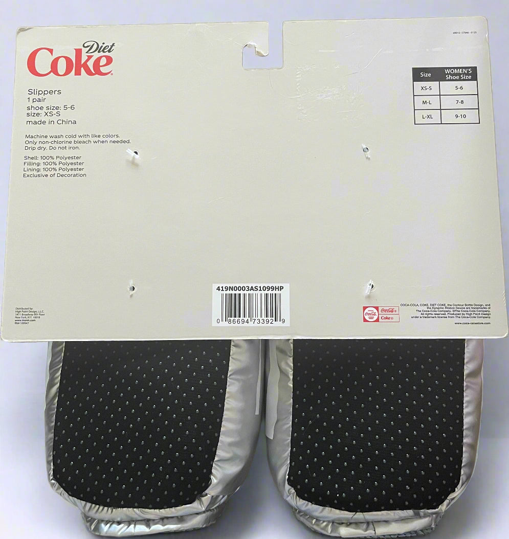 Coca-Cola Diet Coke Can Unisex Plush Slippers