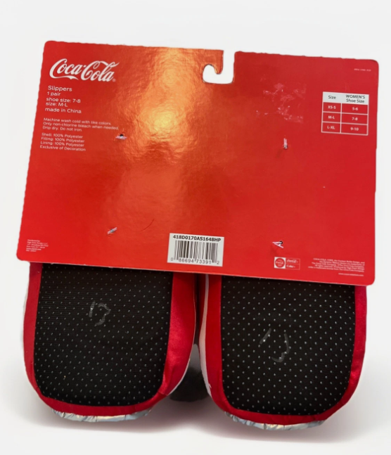 Coca-Cola Coke Can Unisex Plush Slippers