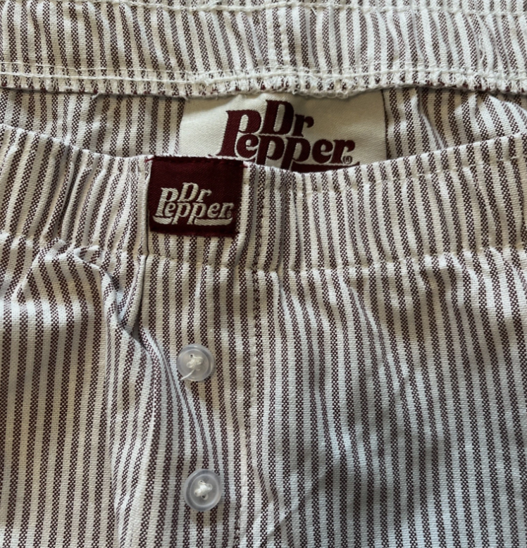 Dr Pepper Soda Striped Boxer Shorts