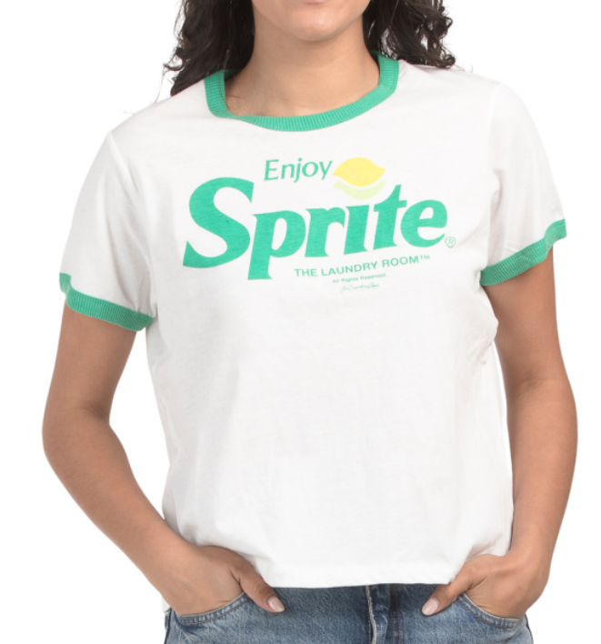 Sprite 90s Short Sleeve Green Trim Tee