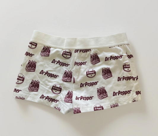 Dr Pepper Soda Knit Boxer Boy Shorts