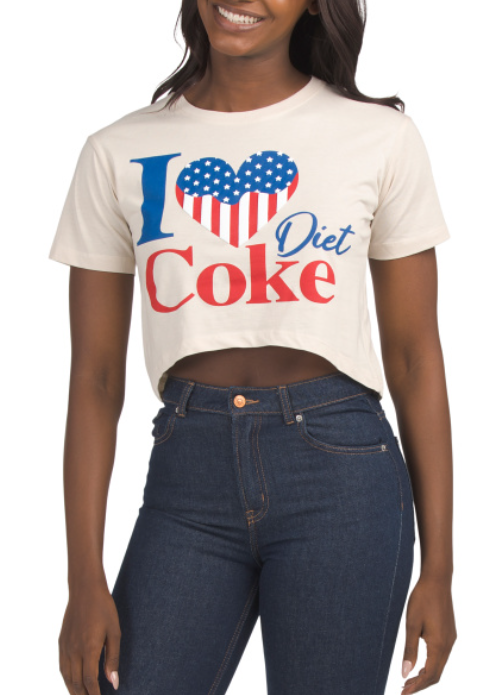 Diet Coke Cropped Tee Graphic T-Shirt